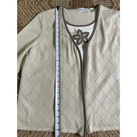 Alfred Dunner 2 in 1 tank/cardigan combo SZ XL - Picture 7 of 8